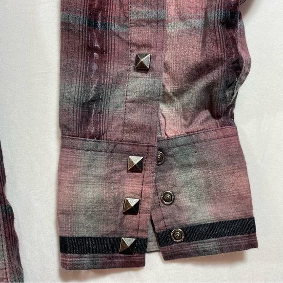 Panhandle Shirt Floral Plaid Men’s XL Western Metal Snap Button Slim long sleeve - Picture 11 of 12